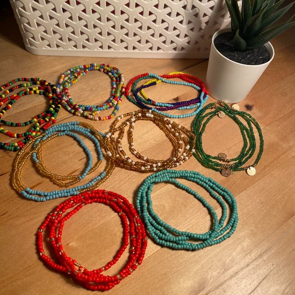 Colorful Beaded Waist Chain, bracelet , necklace or ankle bracelet - - Picture 2 of 16